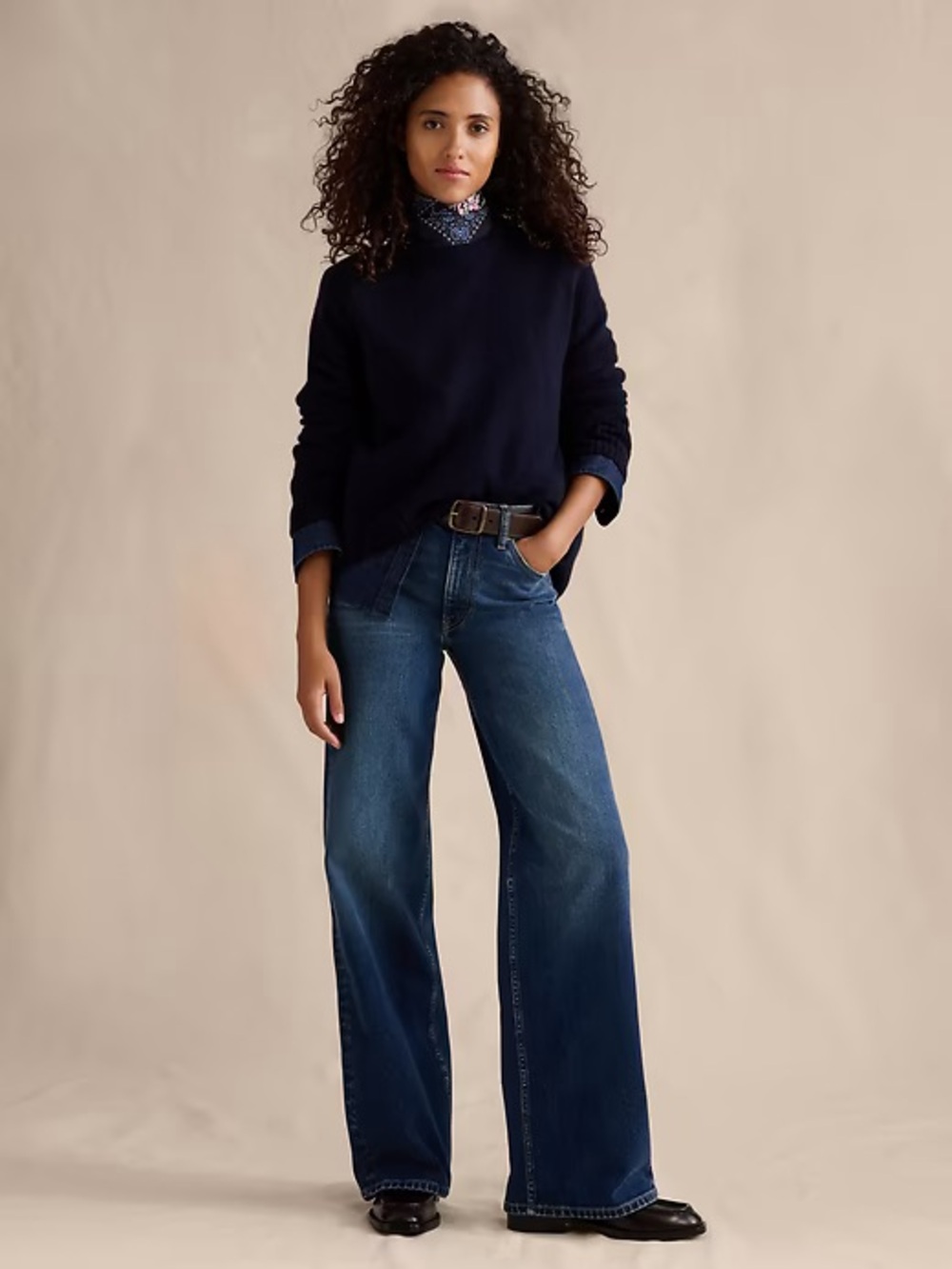 👖BANANA REPUBLIC👖TALL SZ WIDE LEG JEAN👖14/32